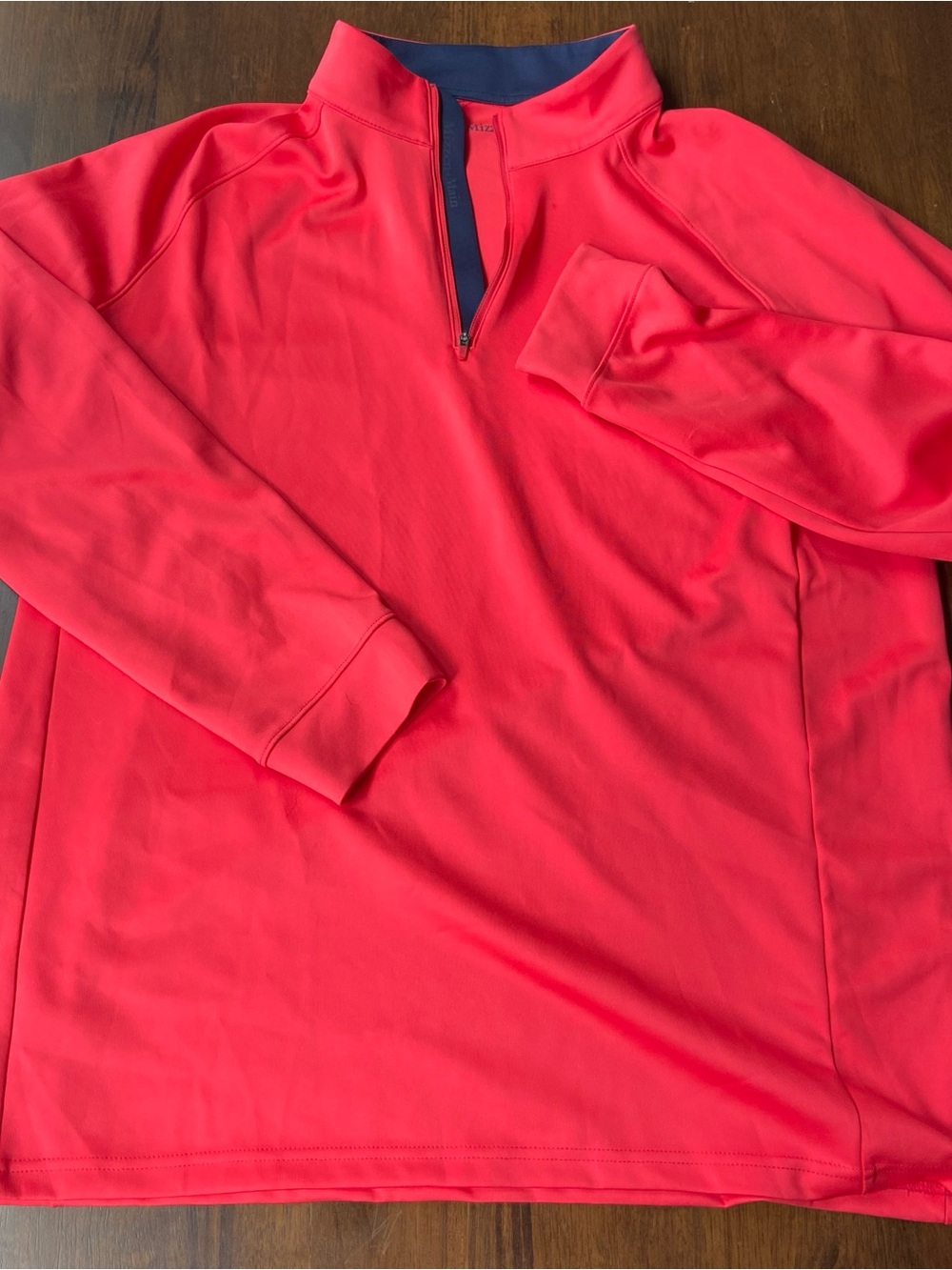 Mizzen Main Men’s L Red 1/4 Zip Performance Pullover Long Sleeve Sweatshirt